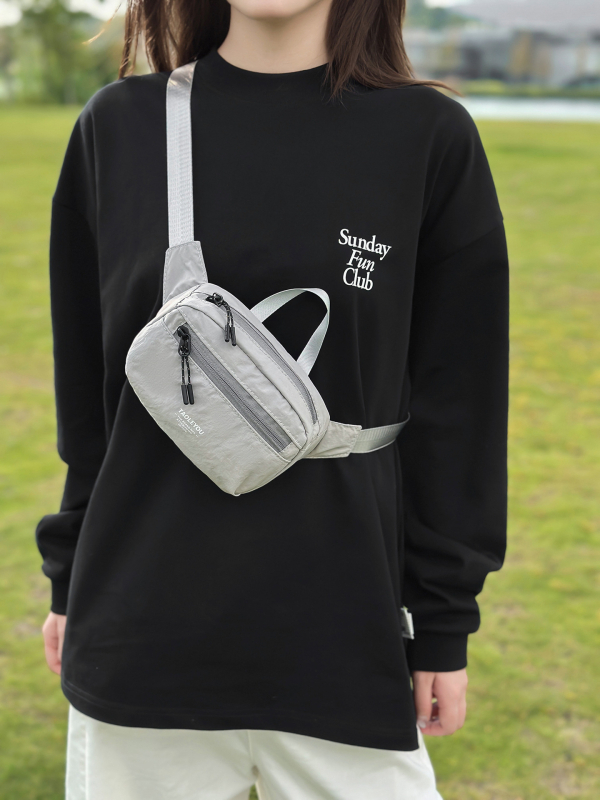 Krosbody soma telefona, neilons, rāvējslēdzējs, telefona kabata, dokumentu kabata, poliesteras odere — pilsētas minimālisma stils