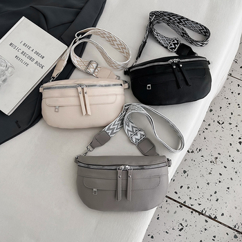 Τσάντα μέσης | Αστικό μινιμαλιστικό στυλ • Υλικό PU • Εσωτερική επένδυση: ύφασμα • Κλείσιμο με φερμουάρ • Θήκη για κινητό • Εξωτερικές τσέπες τρισδιάστατης μορφής