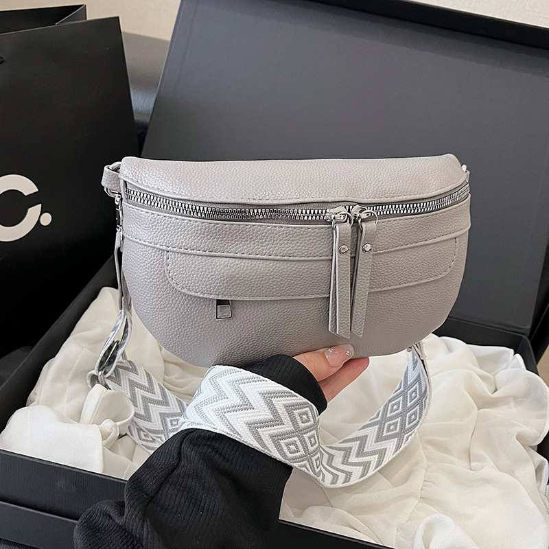 Juosmens rankinė | Miesto minimalistinis stilius • PU medžiaga • Įdaila: audinys • Užtrauktuko uždarymas • Telefono kišenė • Išorinės kišenės tridimensinės formos