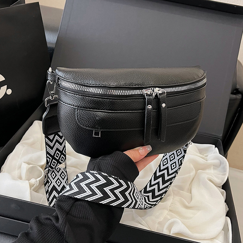 Juosmens rankinė | Miesto minimalistinis stilius • PU medžiaga • Įdaila: audinys • Užtrauktuko uždarymas • Telefono kišenė • Išorinės kišenės tridimensinės formos