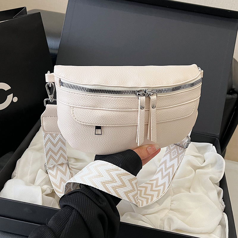 Juosmens rankinė | Miesto minimalistinis stilius • PU medžiaga • Įdaila: audinys • Užtrauktuko uždarymas • Telefono kišenė • Išorinės kišenės tridimensinės formos