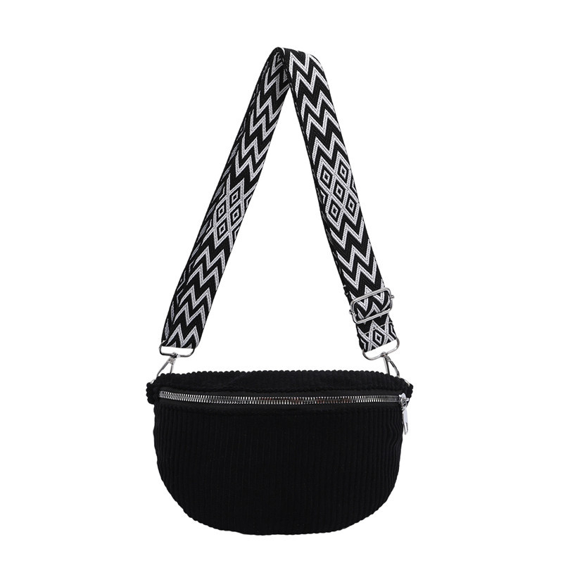 Kanvas crossbody soma, spilvena forma, rāvējslēdzēja aizvērums, viena siksna