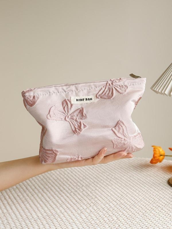 Kosmetinė rankinės su gėlių siuvinėjimu, didelė talpa, PU medžiaga, namų saugojimui, elegantiško brandos moters stilius