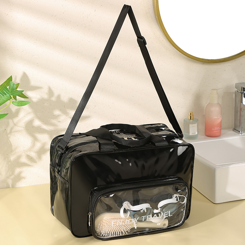 Plaukimo maišelis, vandeniui atsparus, išsiplečiantis, sausas ir šlapias atskyrimas, didelė talpa, su vienu pečių dirželiu