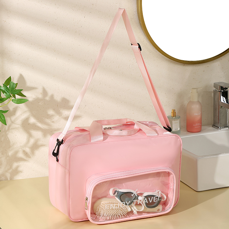 Plaukimo maišelis, vandeniui atsparus, išsiplečiantis, sausas ir šlapias atskyrimas, didelė talpa, su vienu pečių dirželiu