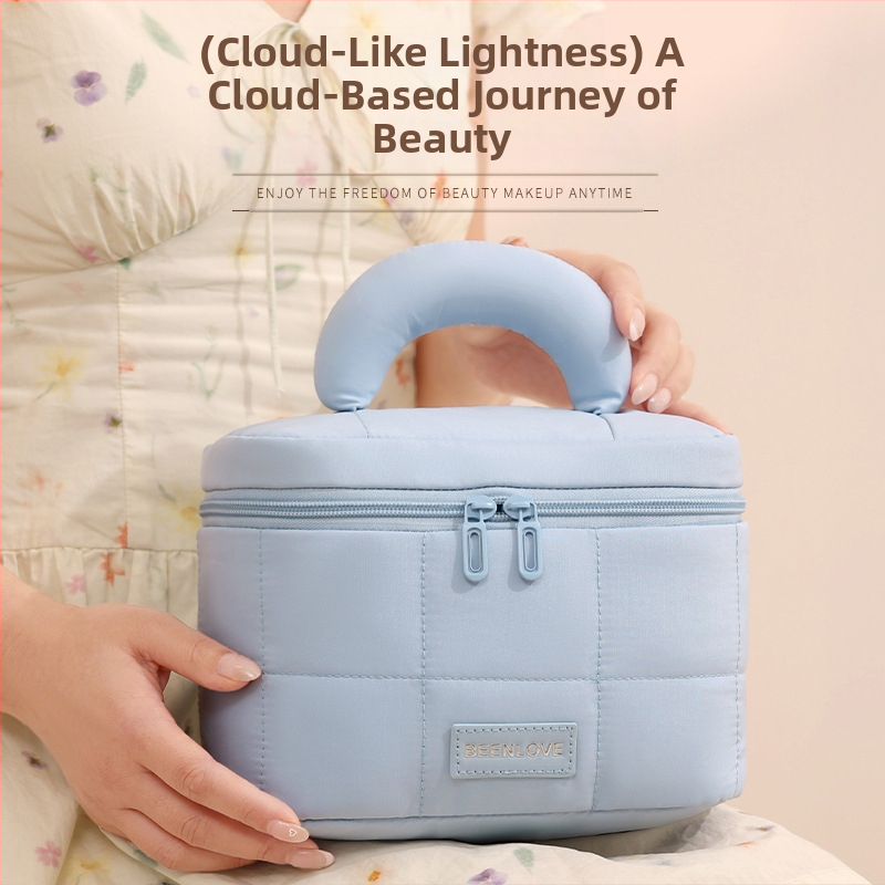 Makiažo krepšys, nešiojamo kubinio dizaino, poliesterio medžiaga, daugiafunkcinis, kelionėms ir kosmetikai