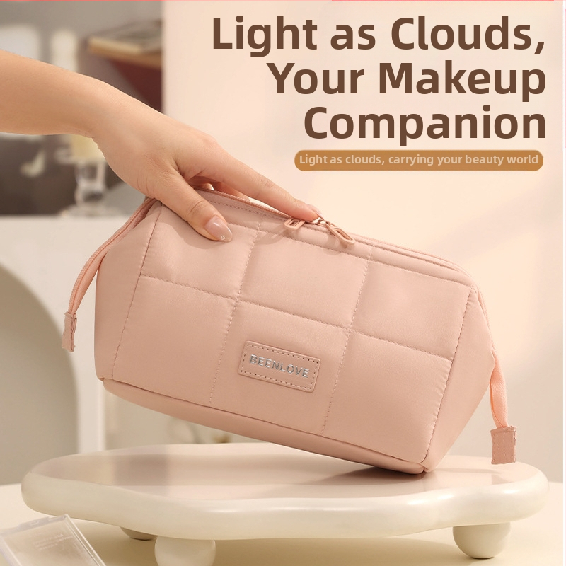 Makiažo krepšys didelės talpos, patogus keliauti, kubo formos, šiuolaikiškas minimalistinis stilius (Medžiaga: poliesteris; Forma: kubas; Funkcija: daugiafunkcinis; Taikymo sritis: kelionės; Stilius: šiuolaikinis minimalistinis)