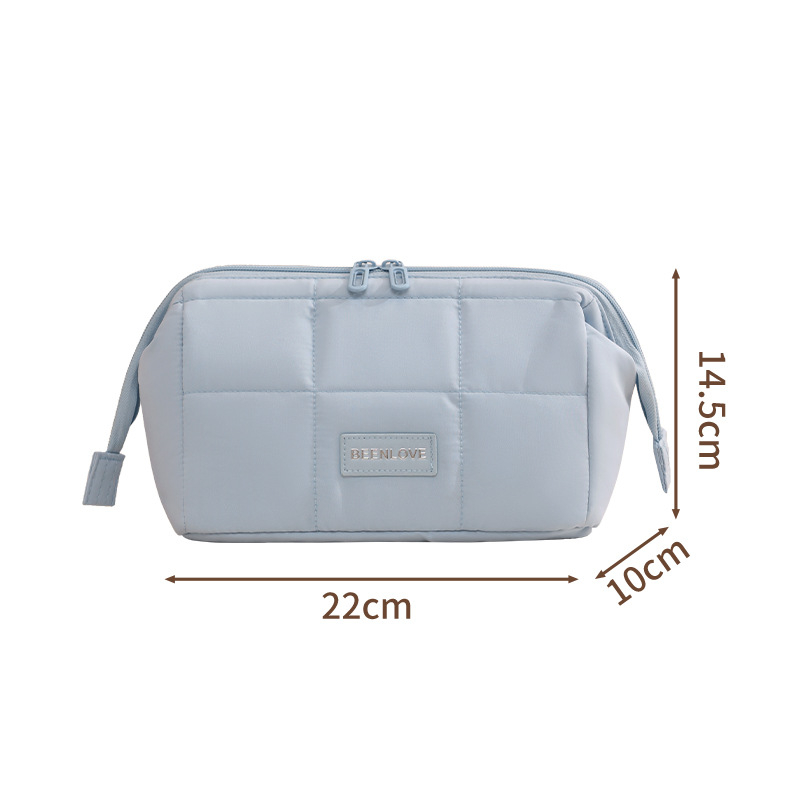 Makiažo krepšys didelės talpos, patogus keliauti, kubo formos, šiuolaikiškas minimalistinis stilius (Medžiaga: poliesteris; Forma: kubas; Funkcija: daugiafunkcinis; Taikymo sritis: kelionės; Stilius: šiuolaikinis minimalistinis)