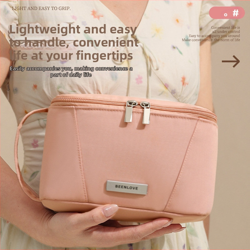 Kosmetinė rankinė - Kuboidinė forma, Poliesteris, Daugiafunkcinė, Šiuolaikiškas minimalistinis stilius, Kelionėms ir kosmetikai saugykla