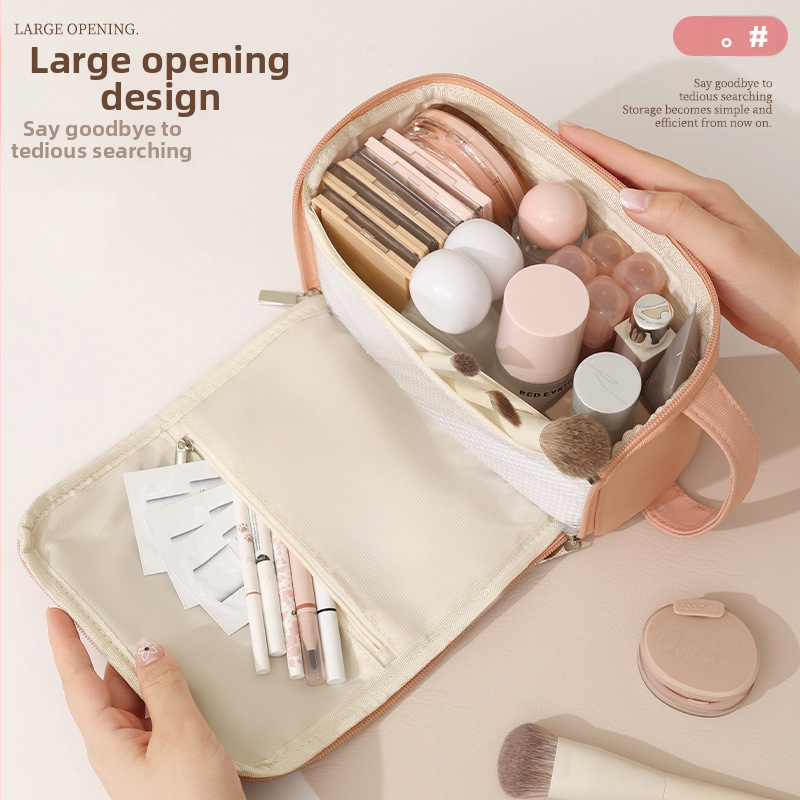 Make-up taška - Kuboidický tvar, Polyester, Viacúčelová, Moderný minimalistický štýl, Cestovné a kozmetické uloženie