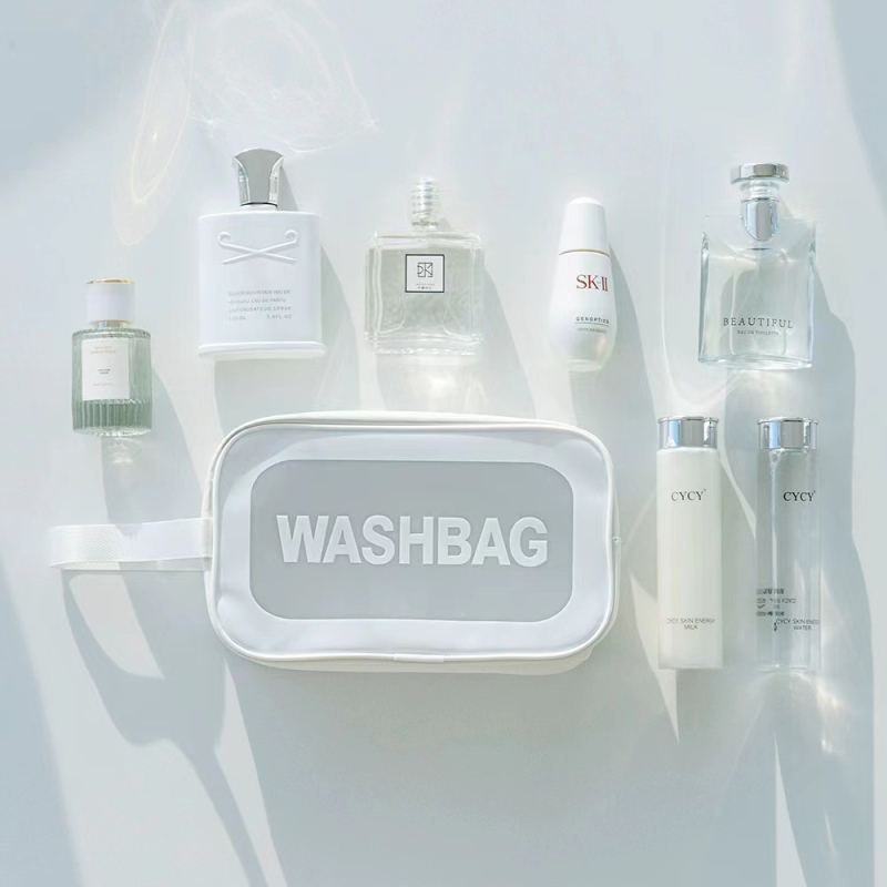 Kelioninė kosmetinė maišelis su sausai/mokriam atskyrimu – atspari vandeniui, ultra lengvas, PVC medžiaga, PU įdaila, unisex