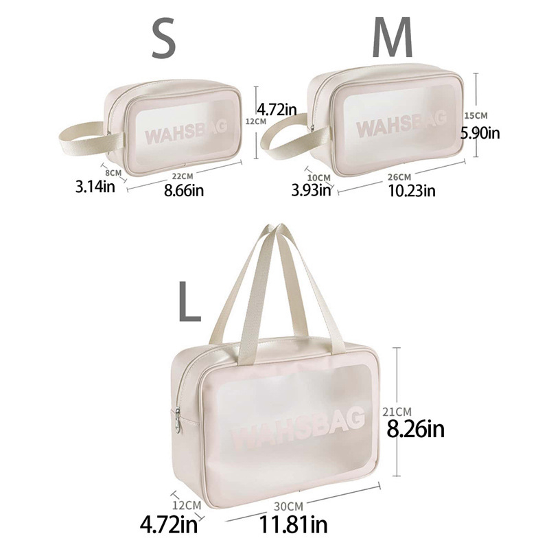 Kelioninė kosmetinė maišelis su sausai/mokriam atskyrimu – atspari vandeniui, ultra lengvas, PVC medžiaga, PU įdaila, unisex