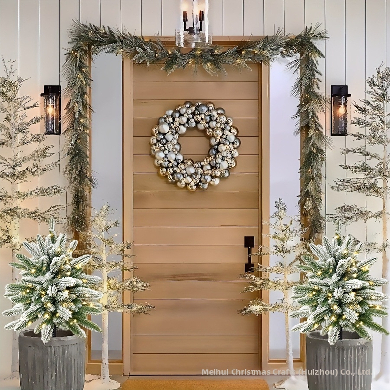 Vonkajší záhradný ozdobný stĺpik na zapichnutie do zeme – plast, Meihui, americký/vianočný/ins štýl, vianočná dekorácia, DIY vložka