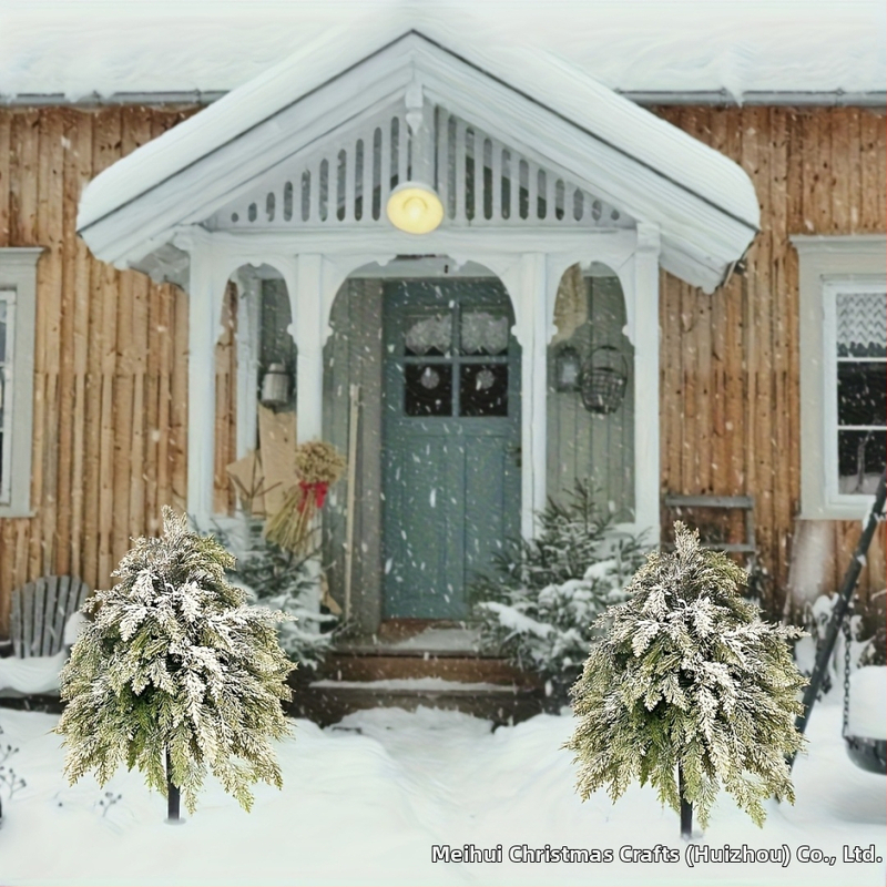 Vonkajší záhradný ozdobný stĺpik na zapichnutie do zeme – plast, Meihui, americký/vianočný/ins štýl, vianočná dekorácia, DIY vložka