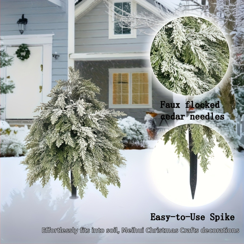 Vonkajší záhradný ozdobný stĺpik na zapichnutie do zeme – plast, Meihui, americký/vianočný/ins štýl, vianočná dekorácia, DIY vložka