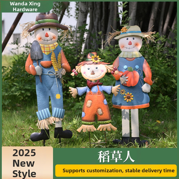 Pastoraālā stila dārza baidītājs, dzelzs mākslas skulptūra ārējai dārdzāšanai (Materiāls: dzelzs māksla; Stils: pastoraālais; Pielietojums: ārējais pagalms, terase, dārzs; Ražošana: 18328127424)