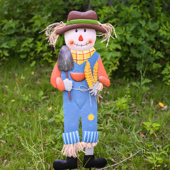 Плашило за двор в пасторалния стил; декоративна фигура от железен арт за външно оформление на двора (Материал: железен арт; Стил: пасторален; Използване: двор, веранда, градина; Изработка: 18328127424)