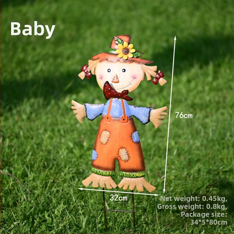 Pastoraālā stila dārza baidītājs, dzelzs mākslas skulptūra ārējai dārdzāšanai (Materiāls: dzelzs māksla; Stils: pastoraālais; Pielietojums: ārējais pagalms, terase, dārzs; Ražošana: 18328127424)