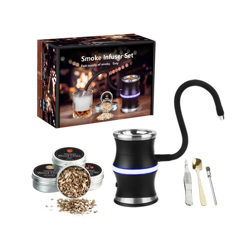 Ηλεκτρικό σετ καπνιστήρα – εργαλεία κοκτέιλ, συσκευή καπνίσματος ουίσκι, μοντέλο 1ghx+020124202674