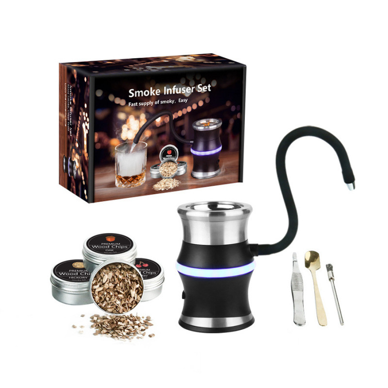 Ηλεκτρικό σετ καπνιστήρα – εργαλεία κοκτέιλ, συσκευή καπνίσματος ουίσκι, μοντέλο 1ghx+020124202674