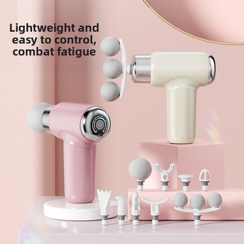 Fasciális masszírozó 6+ fejjel, mini hordozható, szénkefe motorral, több sebesség, alacsony zajú 36–45 dB, beépített 800–1000 mAh akkumulátor