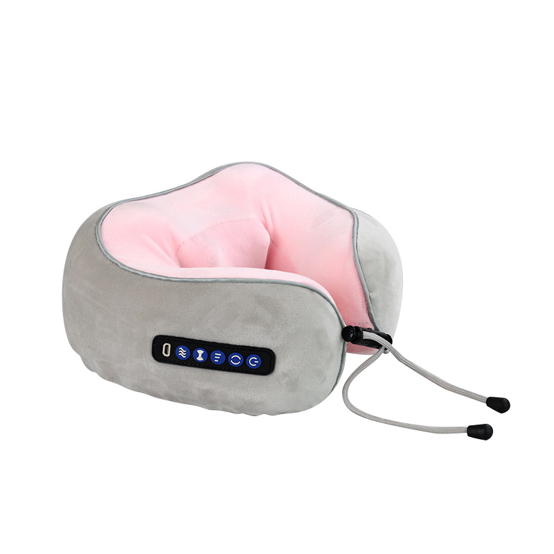 Μαξιλάρι λαιμού σε σχήμα U με δονητικό μασάζ, ηλεκτρικός μασέρ αυχένα για αυχενικό σπονδυλικό τμήμα, γέμιση PP βαμβάκι, πυρήνας από καθαρό βαμβάκι, βάρος 0–0.5 kg
