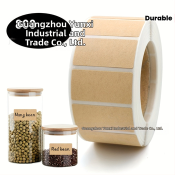 Етикети за имена от крафт хартия, нестандартна форма, екологично лепило за горещо топене, ротари печат, дебелина 0.08 мм