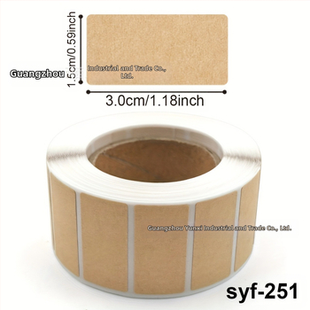 Ετικέτες ονόματος από Kraft χαρτί, ασύμμετρο σχήμα, κόλλα φιλική προς το περιβάλλον θερμής τήξης, περιστροφική εκτύπωση, πάχος 0,08 mm