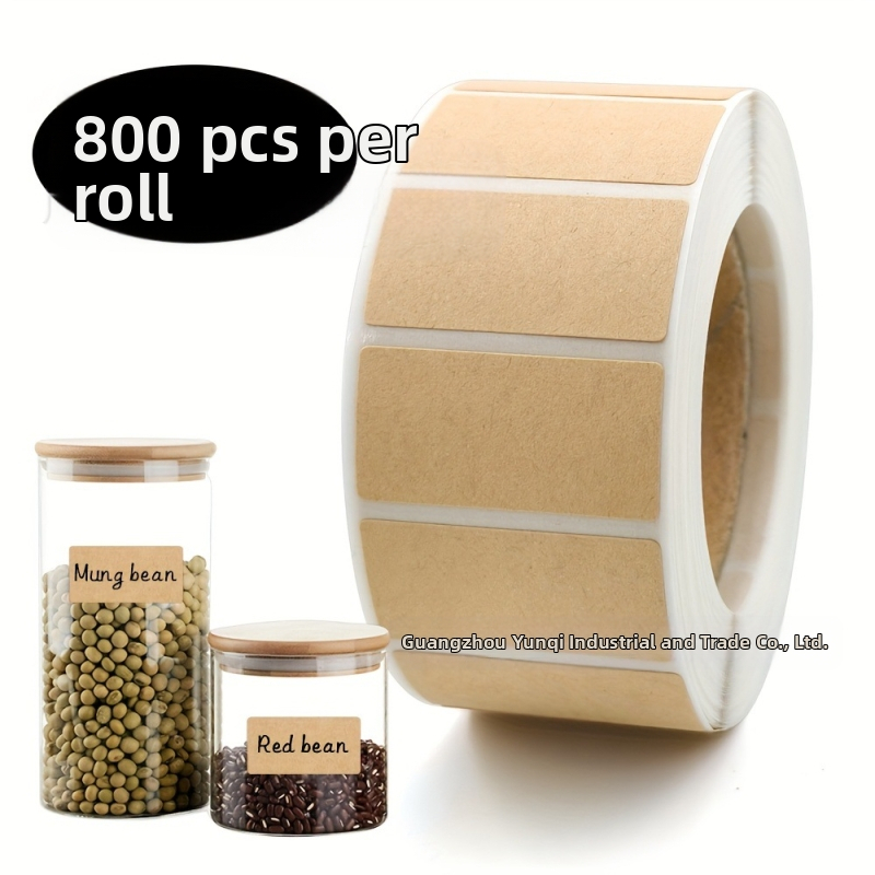 Етикети за имена от крафт хартия, нестандартна форма, екологично лепило за горещо топене, ротари печат, дебелина 0.08 мм