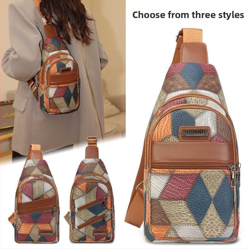 Τσάντα crossbody από τεχνητό δέρμα, Snow Love Kangaroo, στιλ mix‑and‑match, Άνοιξη 2025, κατάλληλη για ταξίδια αναψυχής