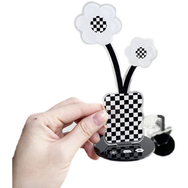 Akril klipsz dokumentumokhoz és fényképekhez asztali virágdíszítéssel (Márka: Jerryang; Anyag: Műanyag)