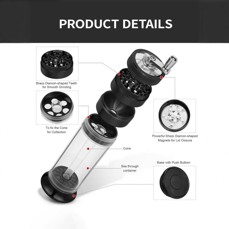 Μηχανή ρολλίματος τσιγάρων από κράμα ψευδάργύρου με χειροκίνητο μηχανισμό, τετραπλή μεταλλική κατασκευή, λειτουργία αποθήκευσης, ανθεκτική στον άνεμο, εκτύπωση λογότυπου, επαναχρησιμοποιούμενο