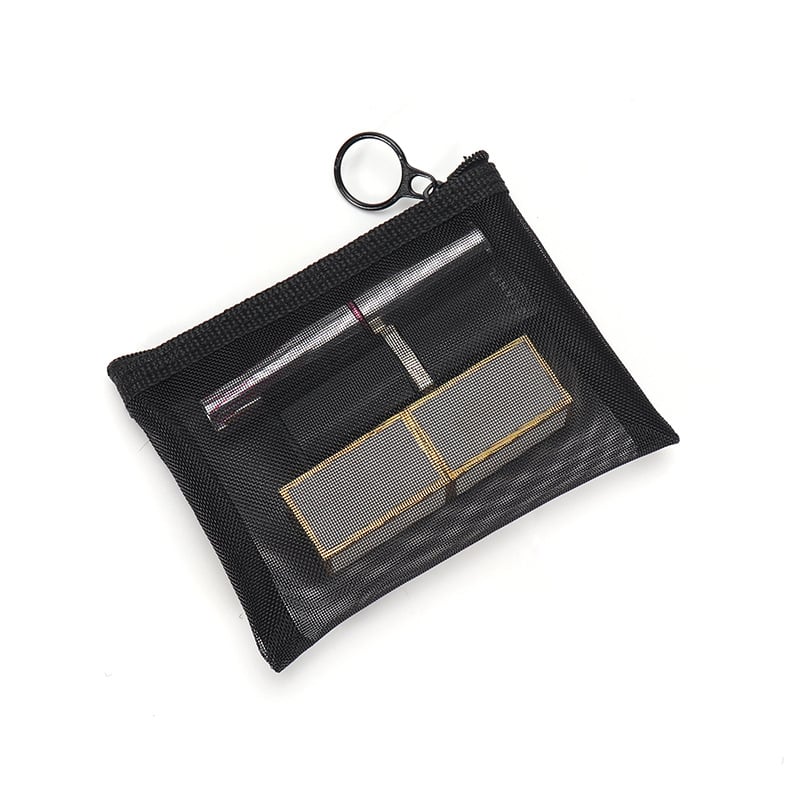 Kosmetinės rankinės su dideliu talpumu, tinklinė konstrukcija, kvėpuojantis dizainas, poliesterio pamušalas, lūpų dažų laikymas