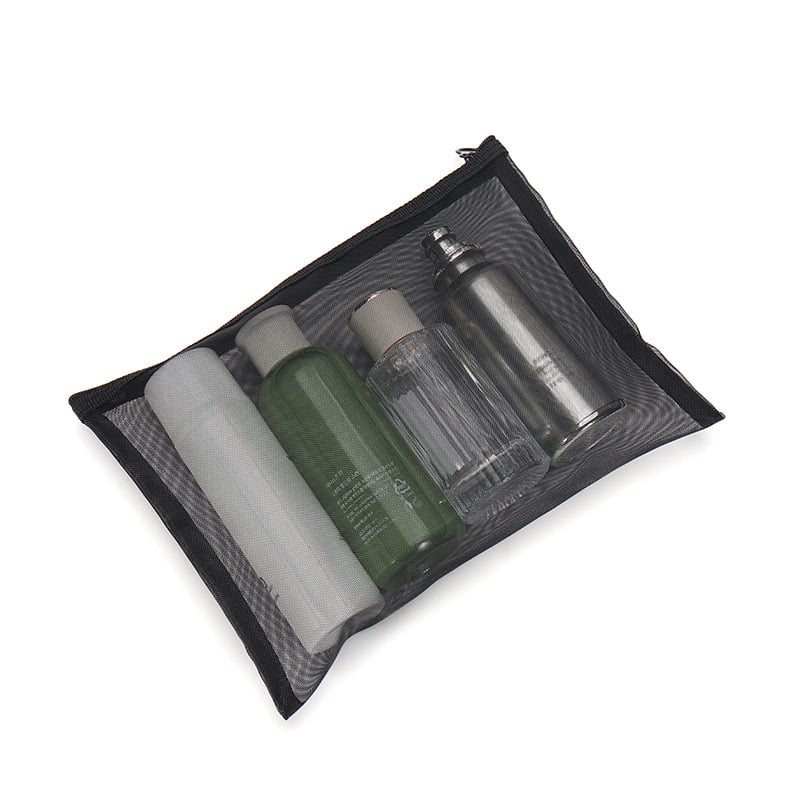 Kosmetinės rankinės su dideliu talpumu, tinklinė konstrukcija, kvėpuojantis dizainas, poliesterio pamušalas, lūpų dažų laikymas