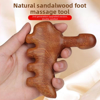 Ötujjú talpmasszázs fésű szantálfából — univerzális, multifunkcionális masszírozó, megerősített fogással