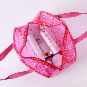 Τσαντάκι καλλυντικών PVC, κυβόσχημο, αδιάβροχο και πολυχρηστικό, για ταξίδια και αποθήκευση μακιγιάζ