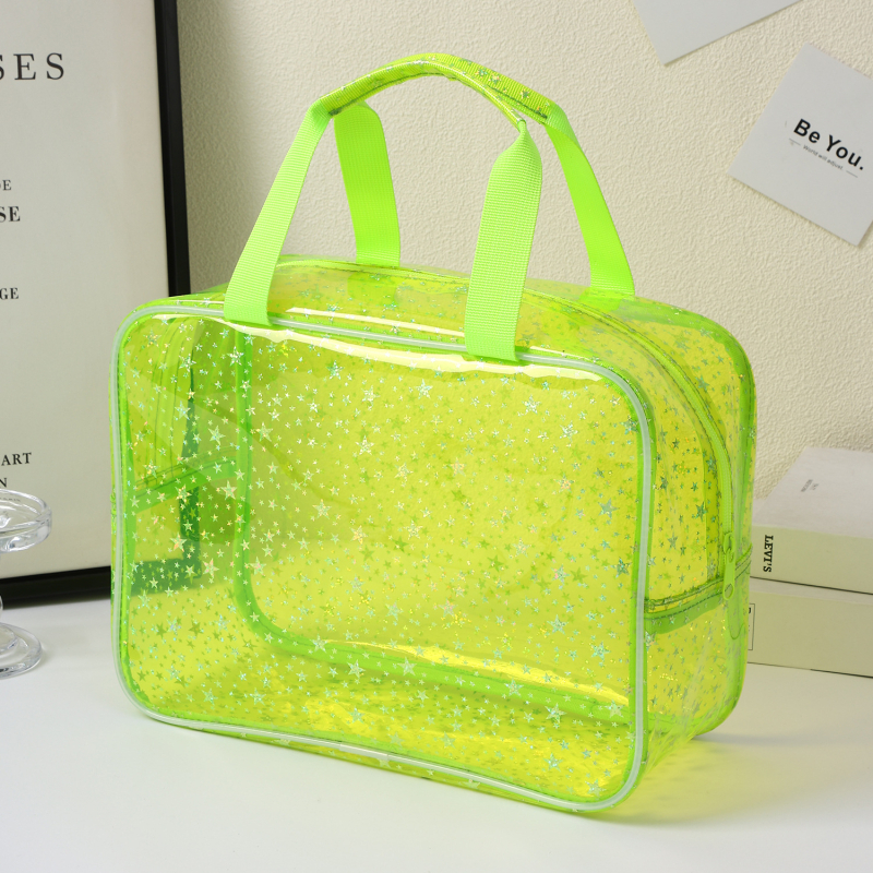 Geantă de toalete din PVC, cuboidă, impermeabilă și multifuncțională, pentru călătorii și depozitare de machiaj