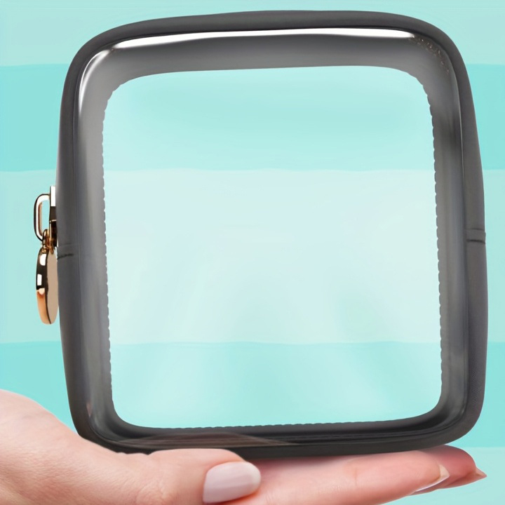 PU kosmetikos krepšys – atsparus vandeniui, poliesterio pamušalas, vienos spalvos, laisvalaikio kelionės stilius