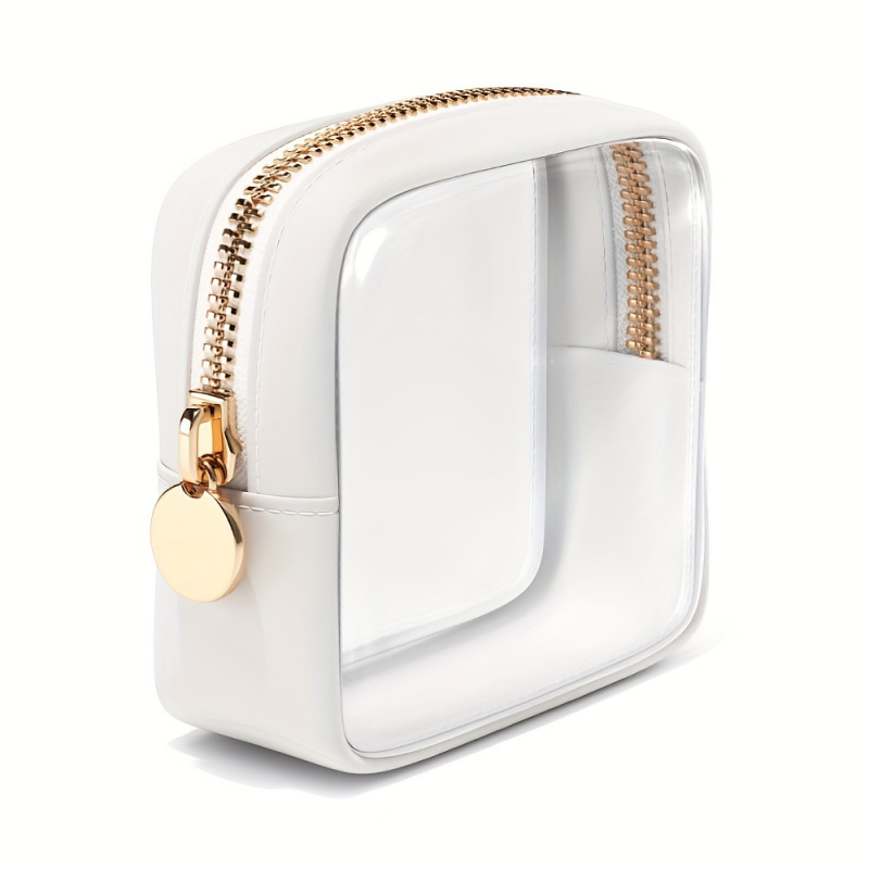 PU kosmetikos krepšys – atsparus vandeniui, poliesterio pamušalas, vienos spalvos, laisvalaikio kelionės stilius