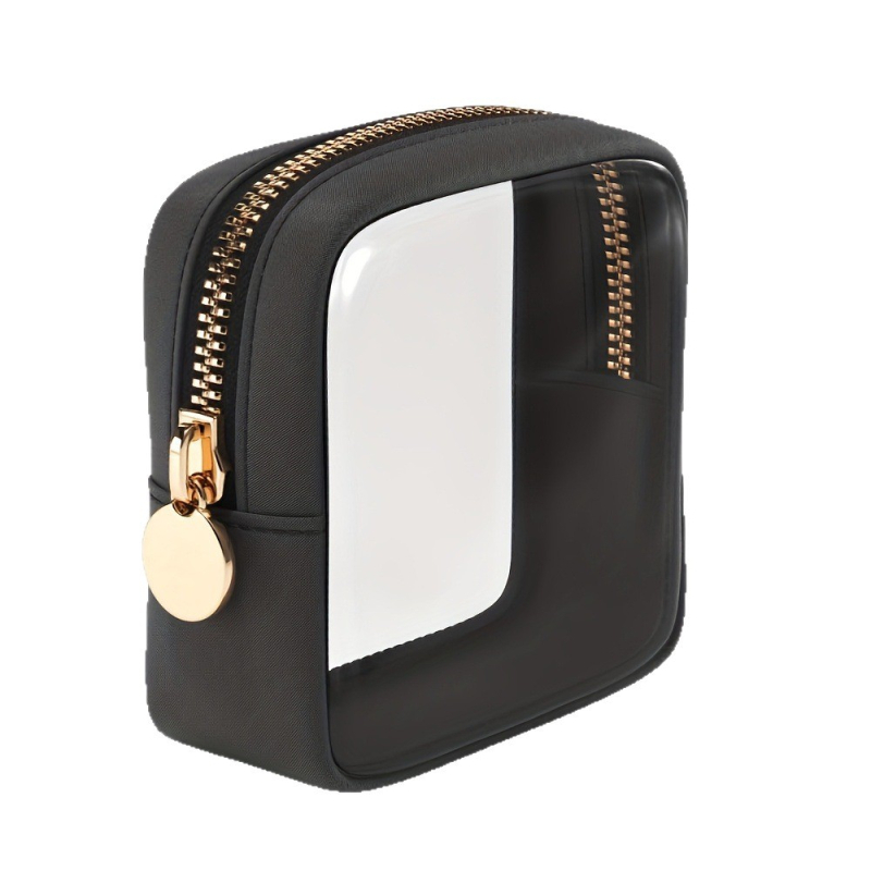 PU kosmetikos krepšys – atsparus vandeniui, poliesterio pamušalas, vienos spalvos, laisvalaikio kelionės stilius