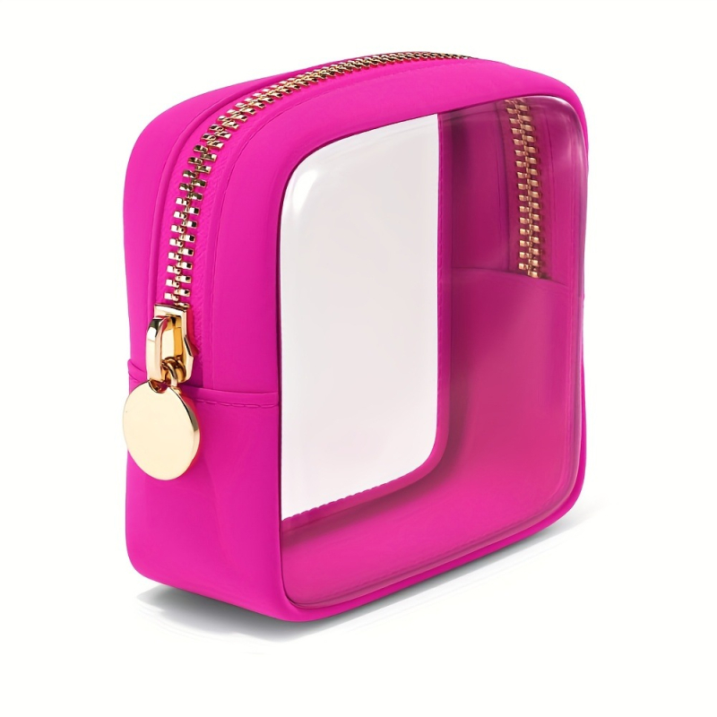 PU kosmetikos krepšys – atsparus vandeniui, poliesterio pamušalas, vienos spalvos, laisvalaikio kelionės stilius