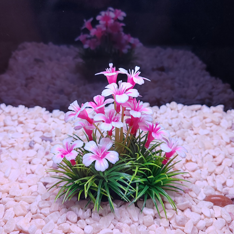 Decorațiune PE pentru acvariu – Formă de floare trompetă răsucită, cod jd601100107214076, Echipamente acvariu