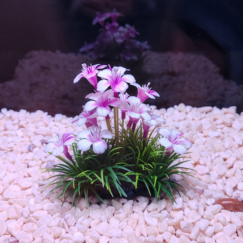 Decorațiune PE pentru acvariu – Formă de floare trompetă răsucită, cod jd601100107214076, Echipamente acvariu