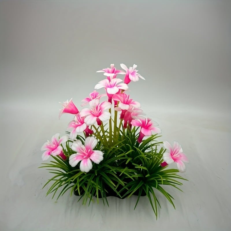 Decorațiune PE pentru acvariu – Formă de floare trompetă răsucită, cod jd601100107214076, Echipamente acvariu