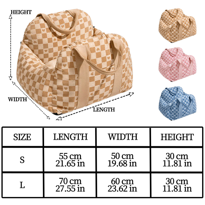 Automašīnas suņa guļvieta priekšējā sēdeklī, pārnēsājama visu sezonu, mazgājamā un noņemamā, Hongruey