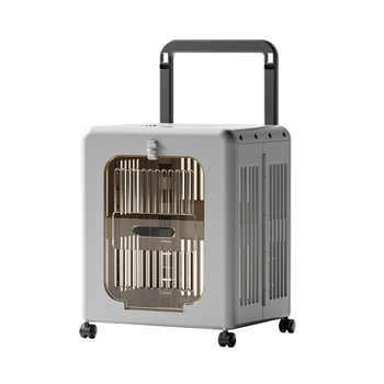 Τσάντα μεταφοράς κατοικίδιων με ρόδες, αεριζόμενο σκληρό περίβλημα για γάτες και σκύλους, πλαστικό 50L