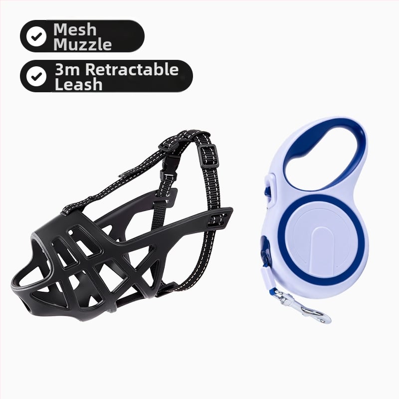 Μούζλα για σκύλους για μεσαία και μεγάλα σκυλιά, αποτρέπει δαγκώματα, γαβγίσματα και ακατάλληλη κατανάλωση τροφής, επιτρέπει το πόσιμο νερό, υλικό: μεταξωτό λουλούδι