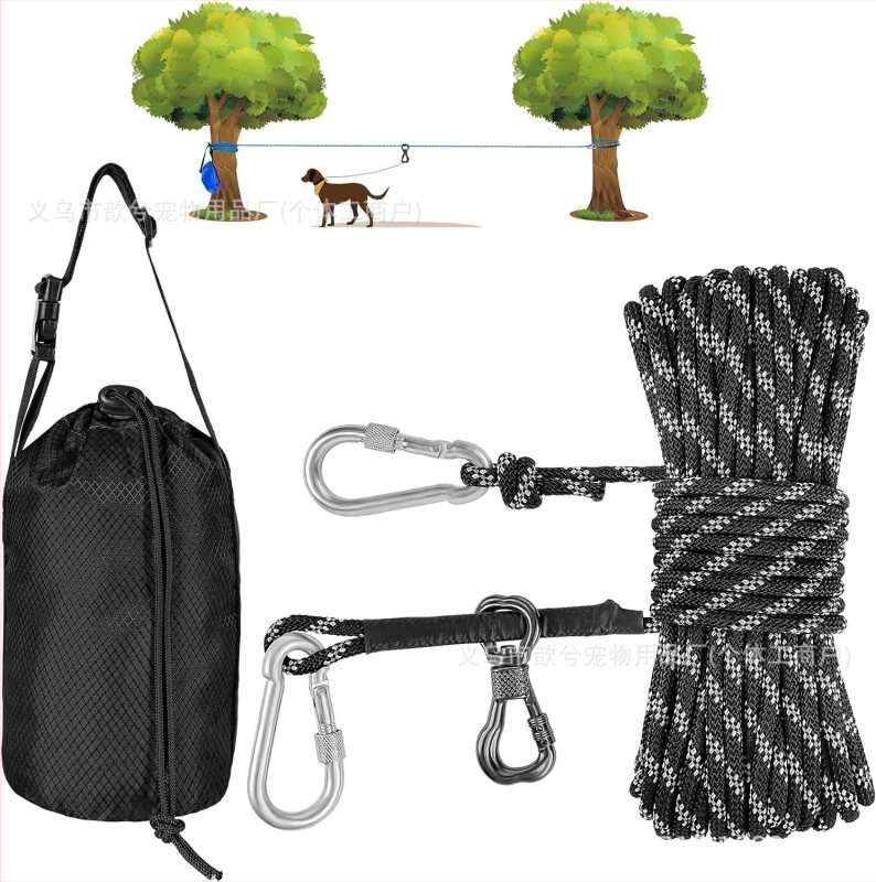 Nailoninė šuns pavadėlis stovyklavimui – ne teleskopinis, 50 vnt. dėžutėje