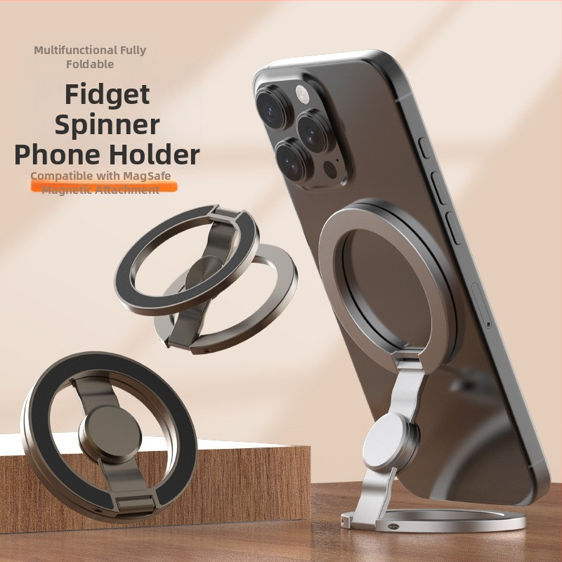 Pirksta gredzena turētājs telefonam no sakausējuma, universāls dizains, pielāgošanas iespējas.