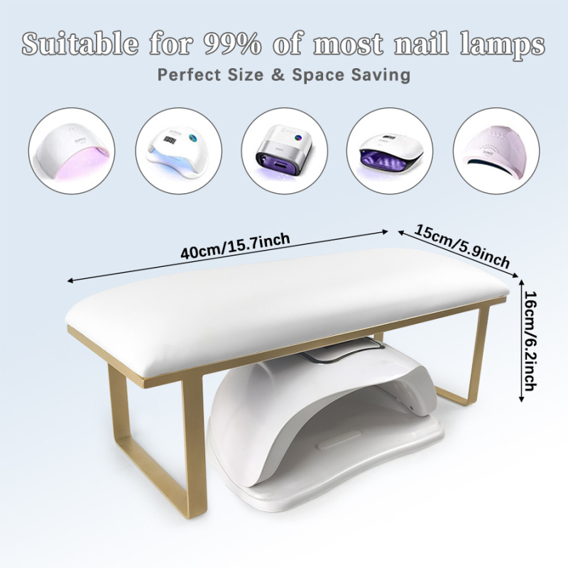 Nagu statīvs ar plaukstas spilventiņu, anti-slip, dubulta izmantošana rokām un kājām, izturīga konstrukcija no metāla, koka un ādas